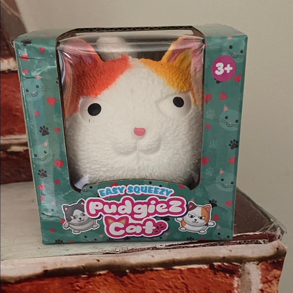 Easy Squeezy Plush - White with Orange & Yellow Accents - Picture 3 of 11
